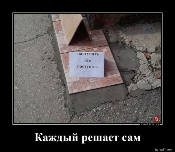 Прикольные демотиваторы на любой вкус: «Каждый решает сам» (15 шт)